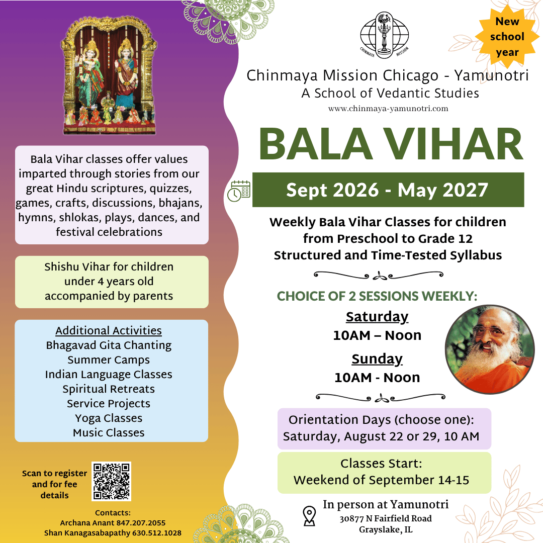 Bala Vihar 2026-27 - Online