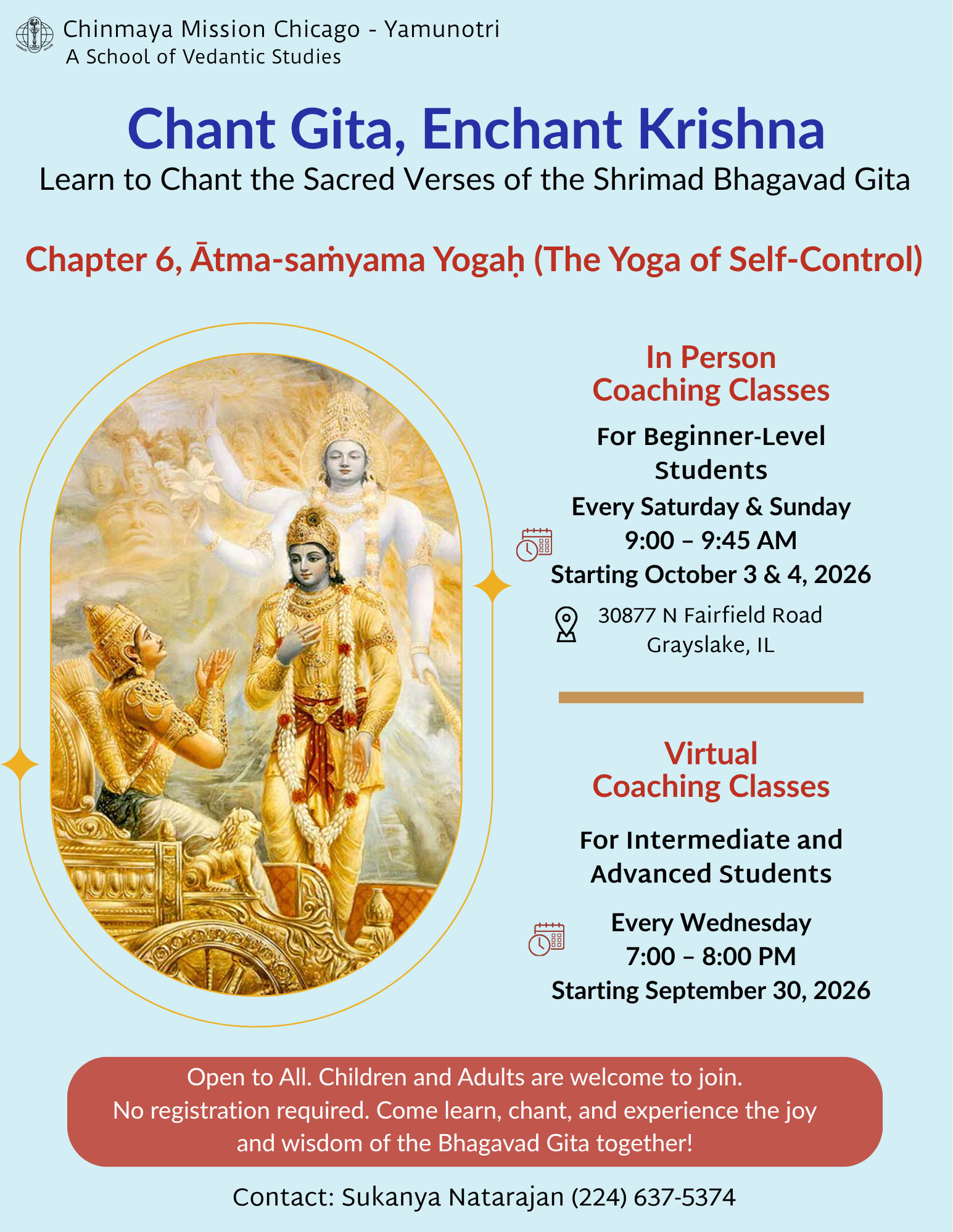 Bhagavad Gita Chanting Class 2026-27 - Print
