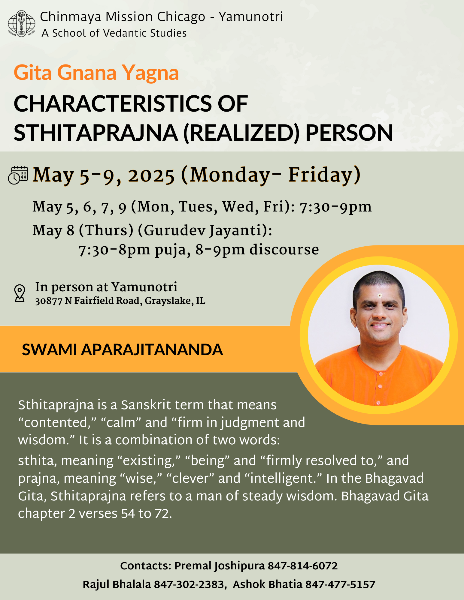 Gita Gnana Yagna-Characteristics of Sthitaprajna 2025-05 - Print