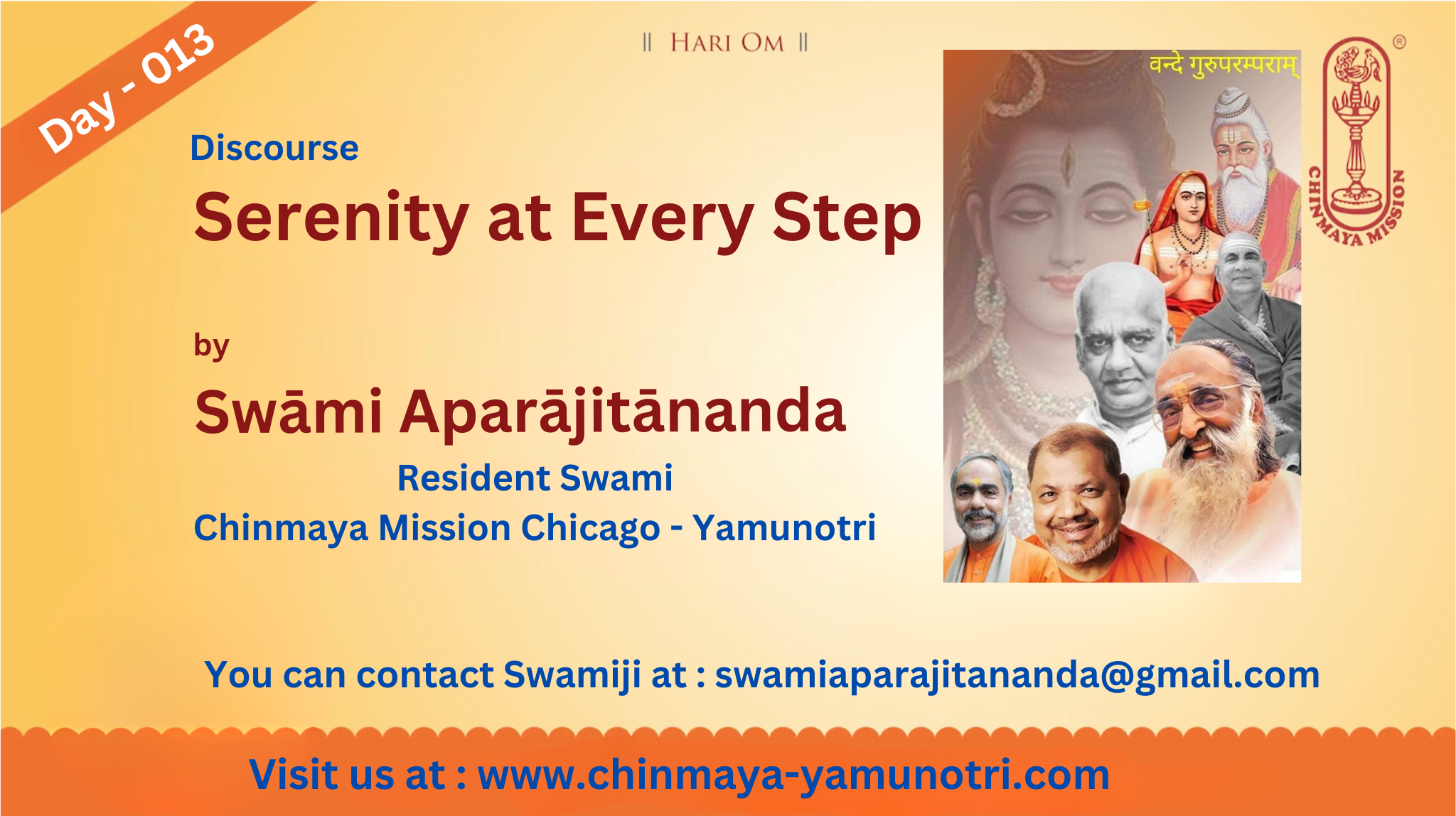 Serenity at Every Step - Talk by Swami Aparajitananda