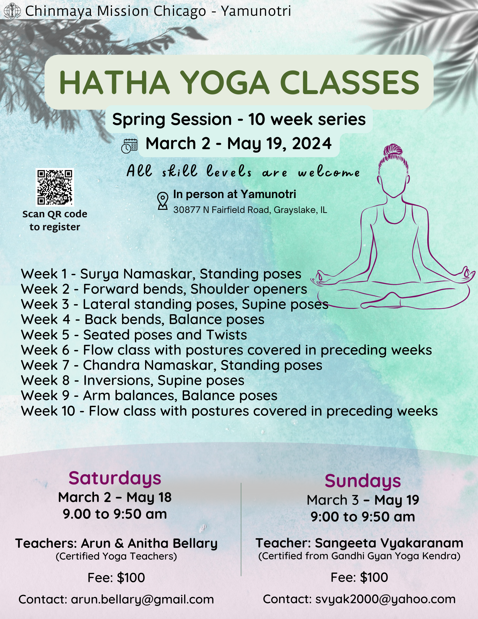 Hatha Yoga 2024 Spring - Print