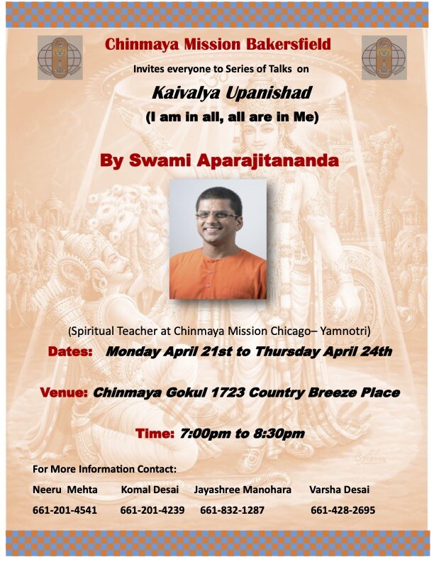 Swami Aparajitananda Flyer 2025